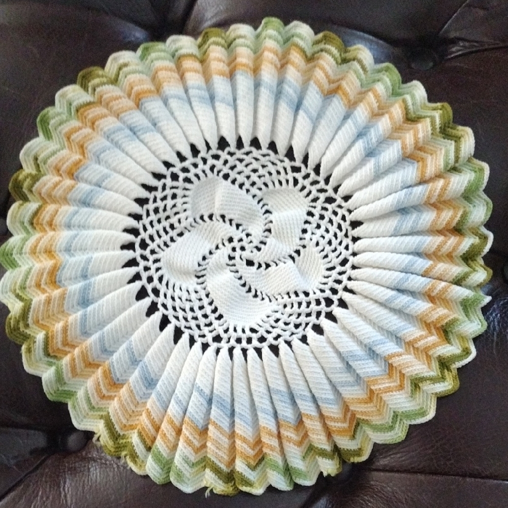 Handcrafted Multicolor Crochet Doily